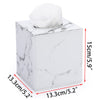 Sumnacon Square Tissue Box Cover with Magnetic Bottom, PU Tissue Box Holder