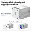 Tissue Box Cover, Plastic Tissue Holder with Non-Slip Base, Marble-Look