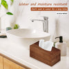 Tissue Box Cover, Wood Tissue Box Holder Rectangle with Slide-Out Bottom
