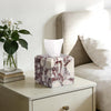 Natural Marble Square Tissue Box Cover ,Stone Modern Decorative Sturdy Napkin Box Holder Case,Facial Paper Organizer for Bathroom Vanity Toilet Countertop,Kitchen (1, Calacatta Viola, 5.71*5.71*5.51)