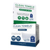 Clean Skin Club Clean Towels XL® Original 50 Ct + Sensitive Skin 10ct Travel Pack Duo, 100% USDA Biobased Disposable Face Towels, Makeup Remover Dry Wipes, Ultra Soft, with Aloe & Glycerin