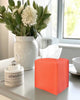 Orange Tissue Box Cover Square – Tissue Box Holder with Bottom Belt [JESMINI] Modern PU Leather Tissue Holder for Home Fall Decoration