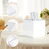 SILUT Shiny White Square Acrylic Tissue Box Cover