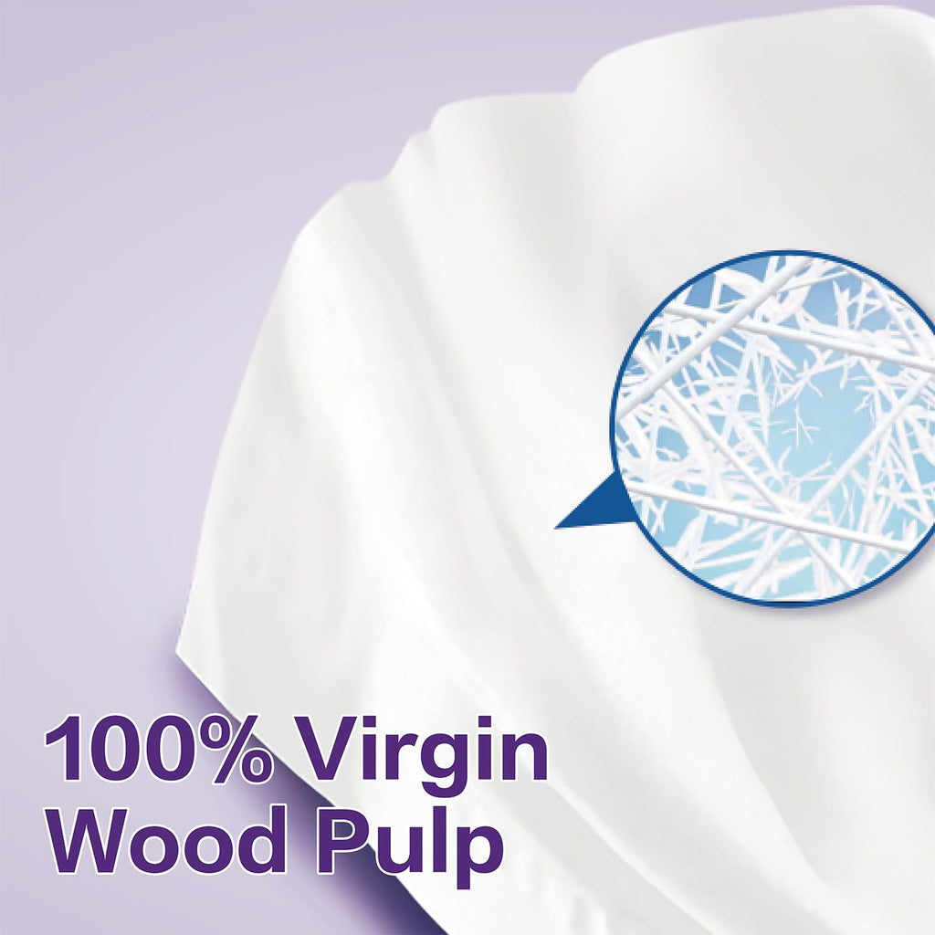Vinda 3-Ply Ultra Care Facial Tissues – 130 Soft & Strong Sheets per Box, 8 Flat Boxes – Hypoallergenic, Gentle for Sensitive Skin, Ideal for Home, Office, and Everyday Use