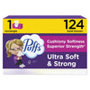Puffs Facial Tissues Ultra Soft, 1 Rectangle Box, 124 Facial Tissues per Box, Allergies and Colds (Packaging May Vary)