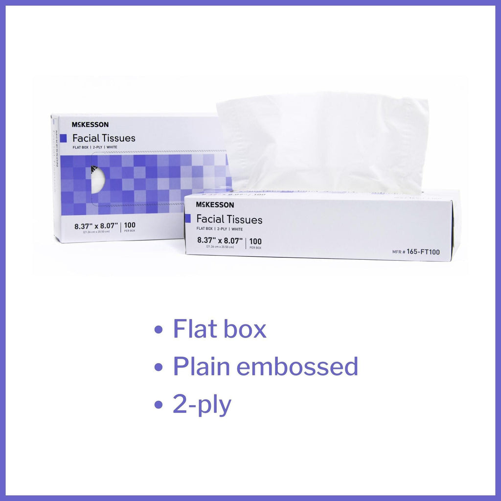 McKesson Facial Tissues Boxes [100 Count] Tissue, 2-Ply
