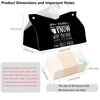 PaJiaNi Black Leather Tissue Box Cover for Bathroom Decor,Funny Decorative Toilet Paper Box Holder for WC,You NEVEN Know What You Have Until It's Gone AKE Toilet Paper,9.8x5.9x5.9
