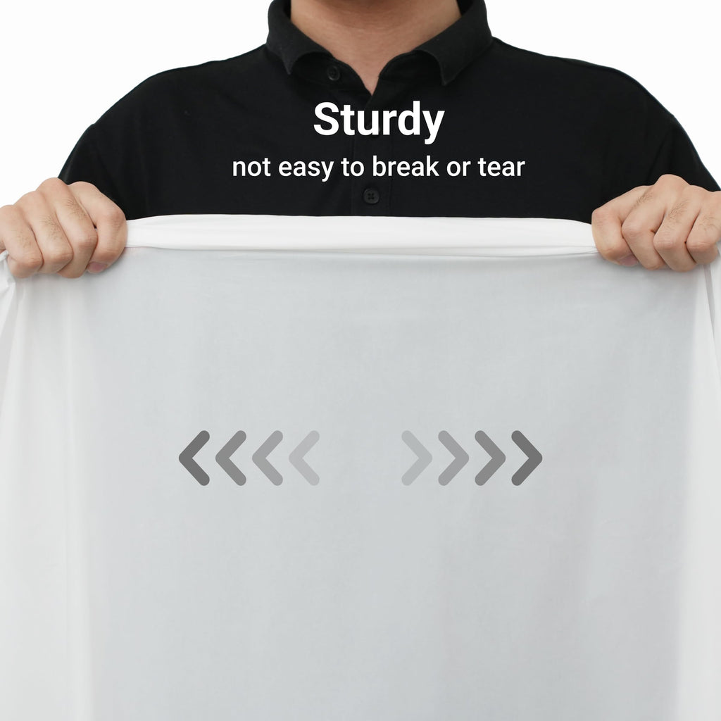 Auros 10-Pack White Plastic Tablecloths 54x108, Fits 6-8FT Rectangle Tables