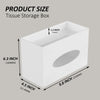 Hongtuocb White Acrylic Tissue Box Cover Rectangular,Acrylic Tissue Dispenser with Storage Tray for Bathroom Kitchen Home Office(White, 9.85x4.5x6.3)