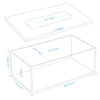 SANRUI Clear Acrylic Facial Tissue Box Cover Holder with 8mm Top Lid Rectangle Napkin Dispenser Organizer for Bathroom, Kitchen and Office Desk