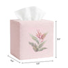Square Tissue Box Cover Cute Set of 2, Rose & Bird of Paradise