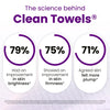 Clean Skin Club Clean Towels XL® Original 50 Ct + Healthy Aging 10ct Travel Pack Duo, 100% USDA Biobased Disposable Face Towels, Makeup Remover Dry Wipes, Ultra Soft, Smooths Fine Lines & Wrinkles
