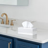 SILUT Shiny White Rectangle Acrylic Tissue Box Cover