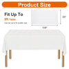 xozeooeu 15 Pack White Paper Tablecloths for Rectangle Tables 55 x 108 Inch, 3 Ply Disposable Table Cloths with Plastic Backing for Wedding, Birthday Party, Banquet