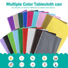 tujol White 6 Pack Plastic Table Cloth 54" x 108", Disposable Tablecloths Rectangle Table Cover, Plastic Tablecloths for Parties