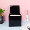 Disposable Face Facial Towel Holder Storage Box Acrylic Container, Black