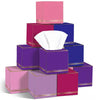 Fourluoo 12 Pack Facial Tissues Cube Boxes Face Box 600 Sheets 3 Ply Soft Paper Square Tissues Bulk for Car Pocket Toilet Household Bedroom Family(Colorful)
