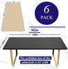 [6 Pack] Kraft Paper Tablecloth Disposable for Rectangle Tables, 54" X 108" Party Table Cover with Plastic Backing, Waterproof 3 Ply Table Cloth for Indoor Outdoor Picnic Labor Thanksgiving Christmas