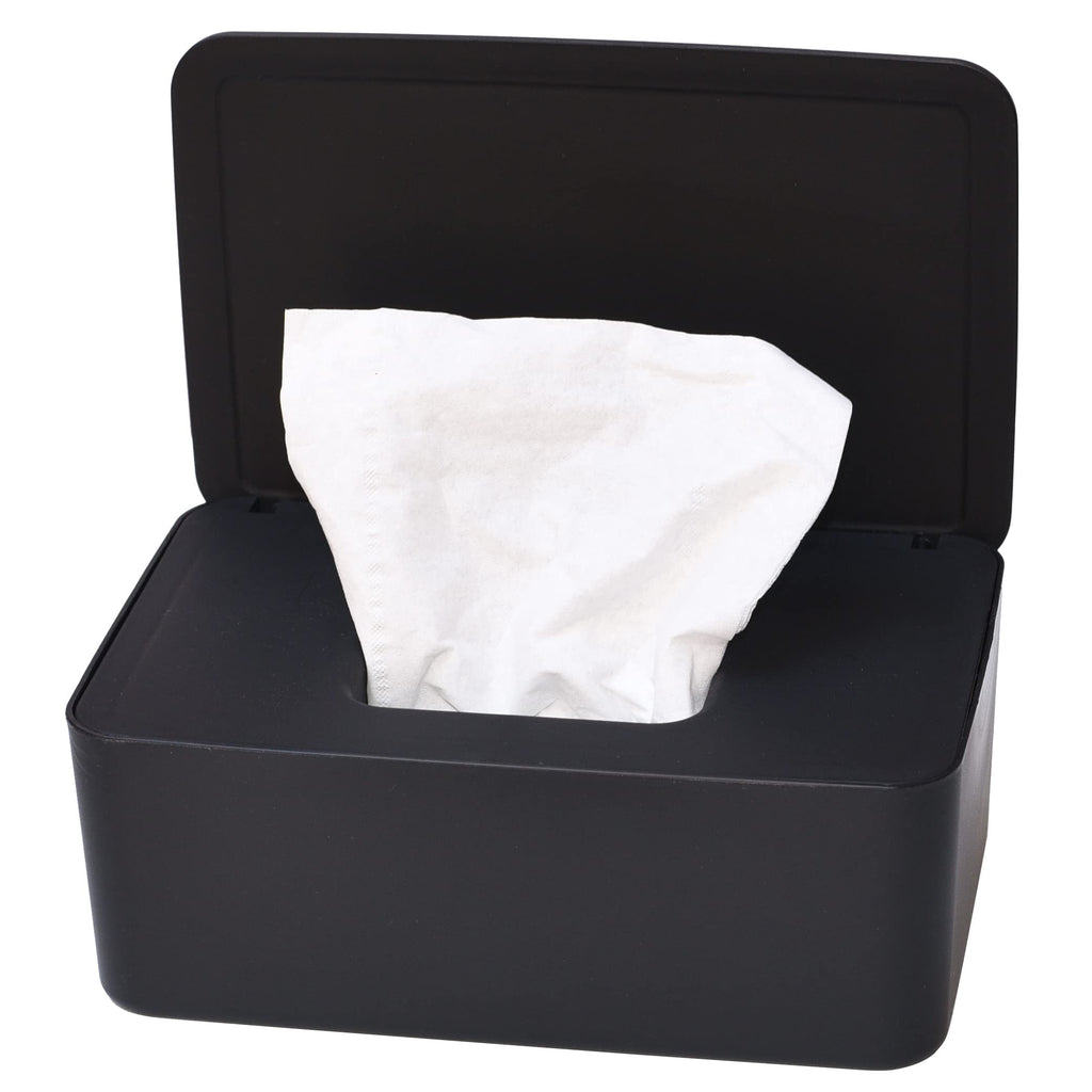 Diaper Wipes Dispenser, Tissue Storage Box Case (Black)