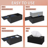 SILUT Matte Black Rectangle Acrylic Tissue Box Cover