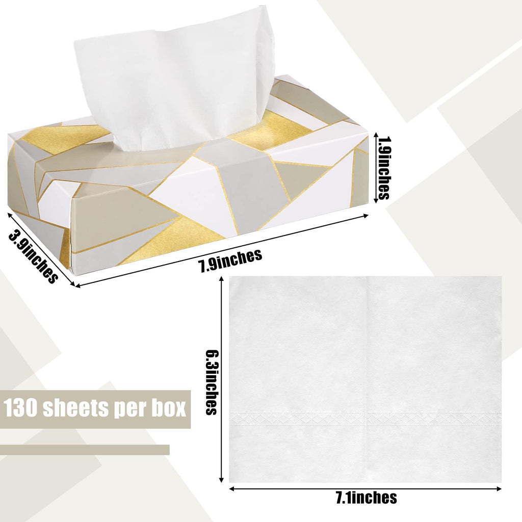 Yinder 12 Pack Facial Tissue Boxe Cube Tissue for Classroom, Modern
