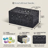 GRAUES Home Collection Rectangle Wooden Tissue Box Cover, Black Decorative Wood Tissue Box Holder, Modern Farmhouse Kleenex Box Cover for Bathroom, Kitchen, Bedroom, Living Room, Office - Solid Wood
