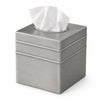 Monarch Abode Tissue Box Cover Square – Handcrafted Border Embossed Pewter Metal Tissue Holder Box for Bathroom Accessory, Aesthetic Decorative Facial Napkin Cube for Modern Home Decor