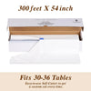 GoodLuck 54 Inch X 300 Feet Plastic Table Cloths with Cutter Box