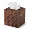 Monarch Abode Tissue Box Cover Square – Hand Hammered Antique Copper Metal Tissue Holder Box for Bathroom Accessory, Aesthetic Decorative Facial Napkin Cube for Modern Home Decor