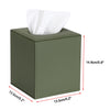 Sumnacon Square Tissue Box Cover with Magnetic Bottom,PU Tissue Box Holder