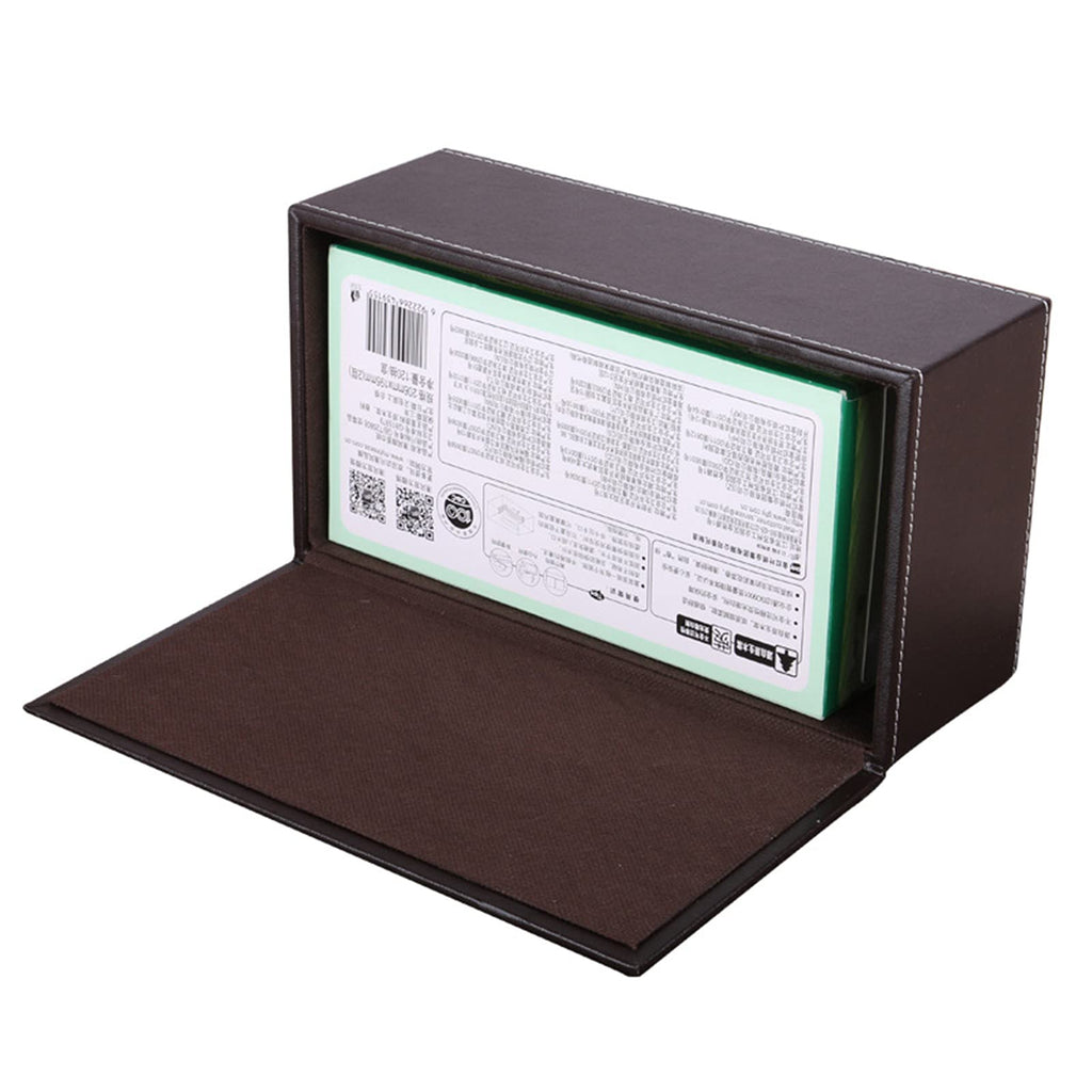 High-end Fashion Pu Leather Tissue Box Holder Business Black,Rectangular Tissue Box Cover,Napkin Holder Drawer Paper Dispenser,Home Office car Tissue Holder with Magnetic Bottom (Brown)