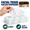 Morcon Valay Facial Tissue Paper, White, 2-Ply, 30 Pack