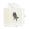 EmbroideryLinen.VN Square Tissue Box Cover Cute Set of 2, Eagle