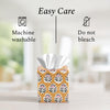 CPC 100% Cotton Piping Block Print Tissue Box Cover, Citrine Yellow