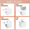SILUT Shiny White Square Acrylic Tissue Box Cover
