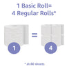 Amazon Basics 2-Ply Toilet Paper, 12 Mega Rolls (Equal to 48 Regular Rolls), 350 Sheets per Roll, Unscented, Septic Safe