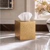 Monarch Abode Tissue Box Cover Square – Hand Hammered Brushed Gold Metal Tissue Holder Box for Bathroom Accessory, Aesthetic Decorative Facial Napkin Cube for Modern Home Decor