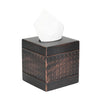 DSNMYO Industrial Style Tissue Box Cover, Tissue Holder, Square Box Covers,for bedrooms, Offices, bathrooms, Living Rooms etc.(Bronze)