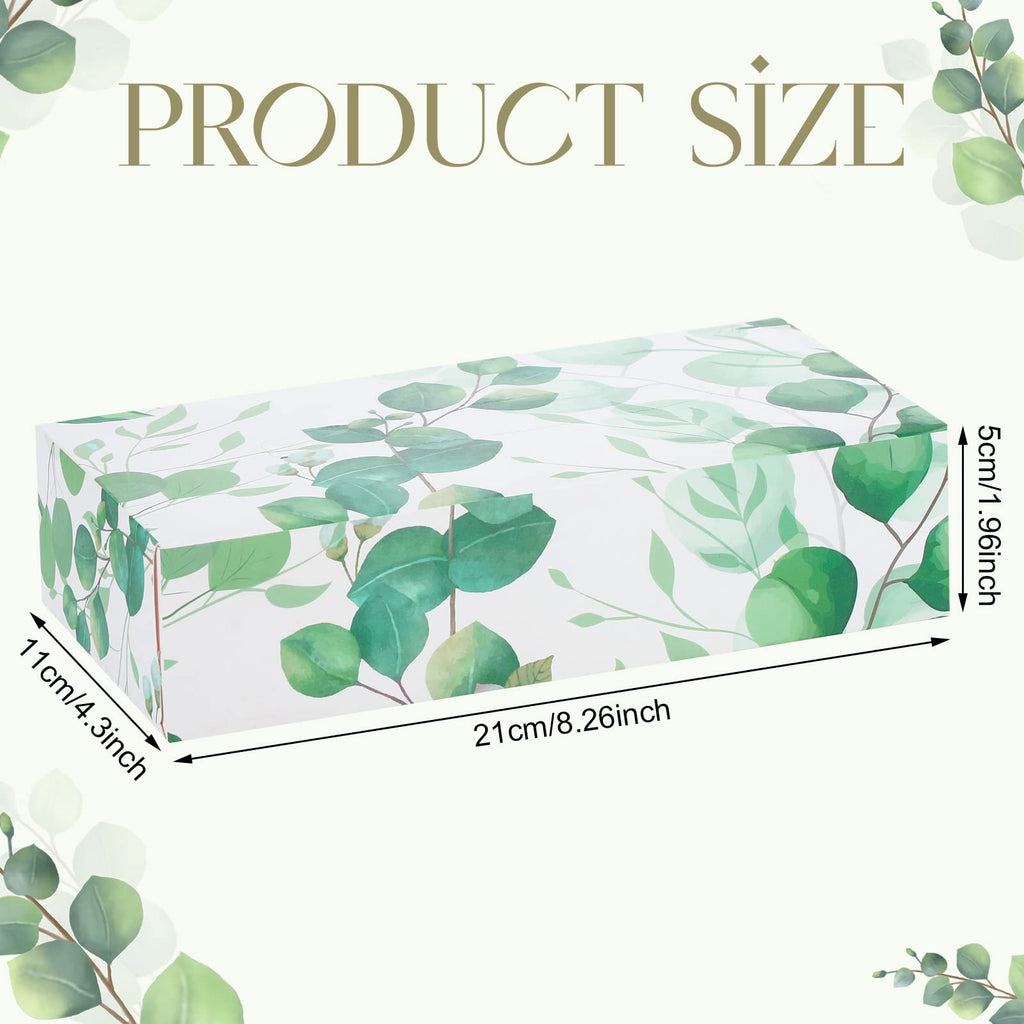 Thenshop 12 Packs Facial Tissues Boxes Bulk Soft Facial Tissues 2 Ply Box Green Eucalyptus Leaves Facial Tissues Boxes Smooth Flat Box of Tissues 120 Tissues Per Box, 1440 Total for Home Office Store
