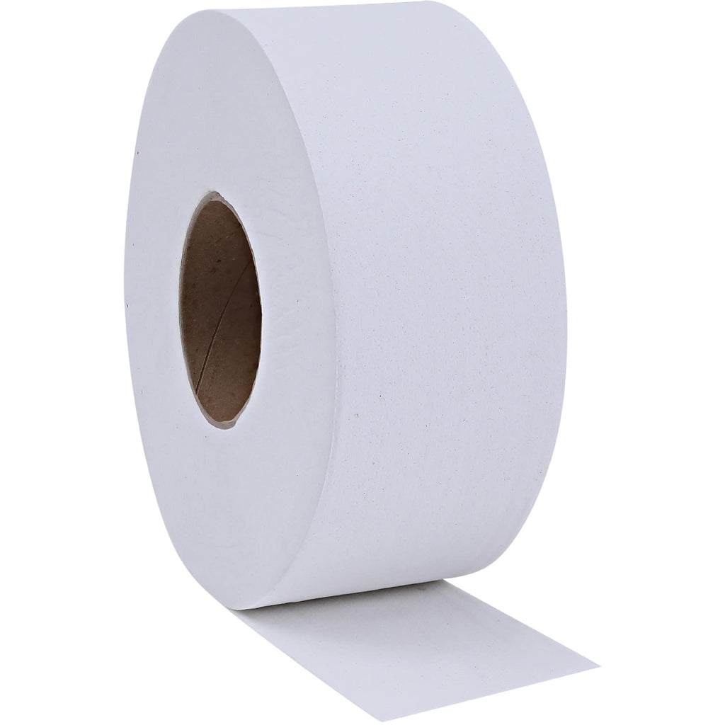 Genuine Joe Jumbo Roll Bath Tissue, 2-Ply, 3.5" x 1000', Pack of 8