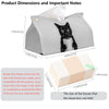PaJiaNi Cute Black Cat Leather Tissue Box Cover for Bathroom Decor,Fun Cat Toilet Paper Box Holder,Funny Decorative Facial Paper Case for Living Room Bathroom Office Desk,9.8x5.9x5.9In