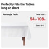 Auros 10-Pack White Plastic Tablecloths 54x108, Fits 6-8FT Rectangle Tables
