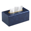 MEIBOOCH Rectangle Tissue Box Cover for Boxes Up to 3.9" Tall, Navy Blue