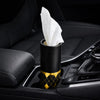 4 Pack Black Car Tissue Holder with 3-Ply Facial Tissues Bulk, Gold Foil