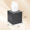 DSNMYO Industrial Style Tissue Box Cover, Tissue Holder, Square Box Covers,for bedrooms, Offices, bathrooms, Living Rooms etc.(Black)