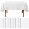 KongTiva 15 Pack White Paper Tablecloths for Rectangle Tables 55 x 108 Inch