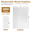 GINKGO 200 Pack Disposable Linen-Feel Guest Hand Towels