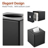 Y-in Hand Tissue Box Cover, Modern Decorative Square Facial Storage Tissue Box Holder, Home Accessories for Bathroom Vanity Countertops, Dressers, Night Stand, Parlors and Office - Matte Black