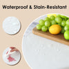 Fixwal 5 Pcs White Round Plastic Table Cloth Disposable, 84 Inch