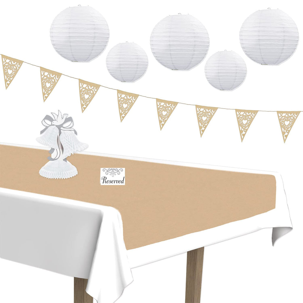 Beistle Kraft Paper Table Roll For Arts And Crafts Bulletin Board Cover Wedding Party Supplies Birthday Tablecovers, Brown, 24" x 100'